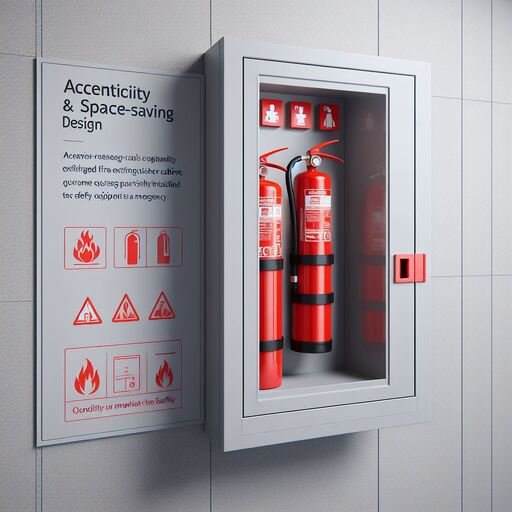 Semi Recessed Fire Extinguisher Cabinet, Semi recessed fire extinguisher box in qatar, Fire Extinguisher Box in Qatar