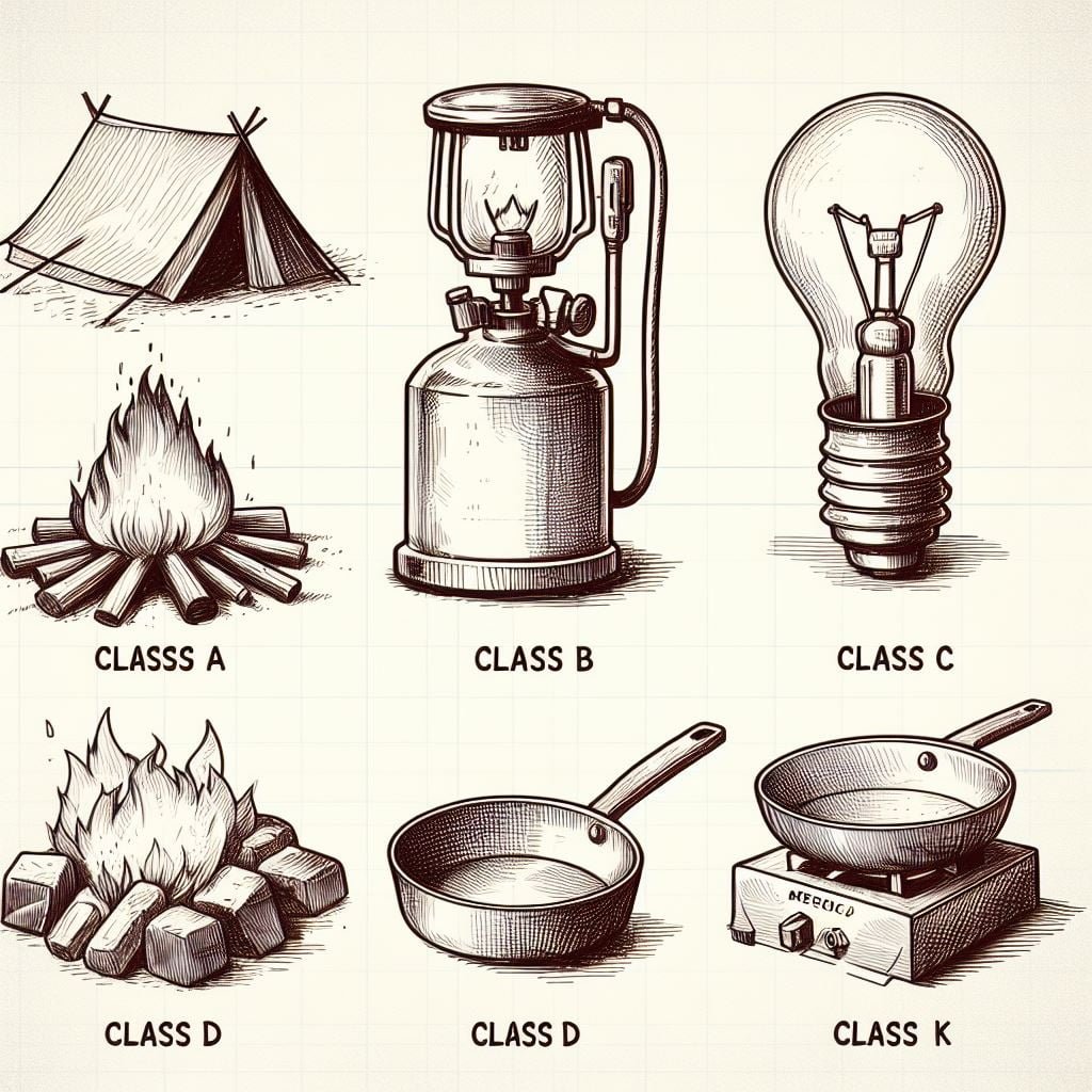Types of Fire, Classes of Fire, How to select best fire extinguisher, Classification of Fire, Types of Fire.